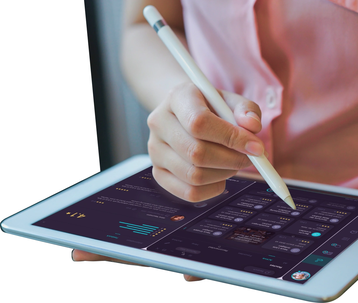 Online classes on tablet