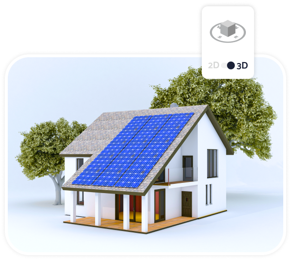 Solution for 3d solar panel layout
