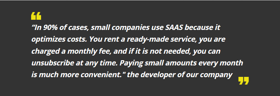 SAAS optimizes costs